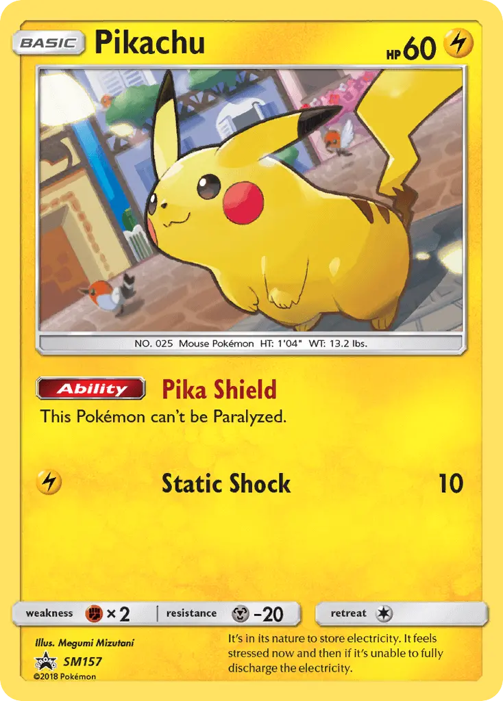 Pikachu SM157 SM Black Star Promos Pokesingles