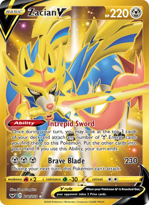 Zacian V 211 Sword & Shield Pokesingles