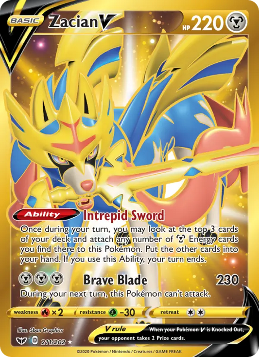 Zacian V 211 Sword & Shield Pokesingles