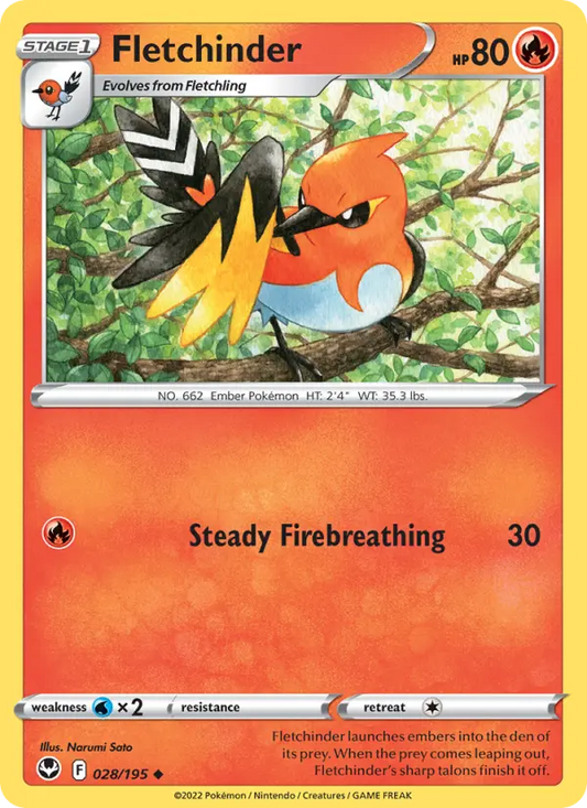Fletchinder 28 Silver Tempest Pokesingles