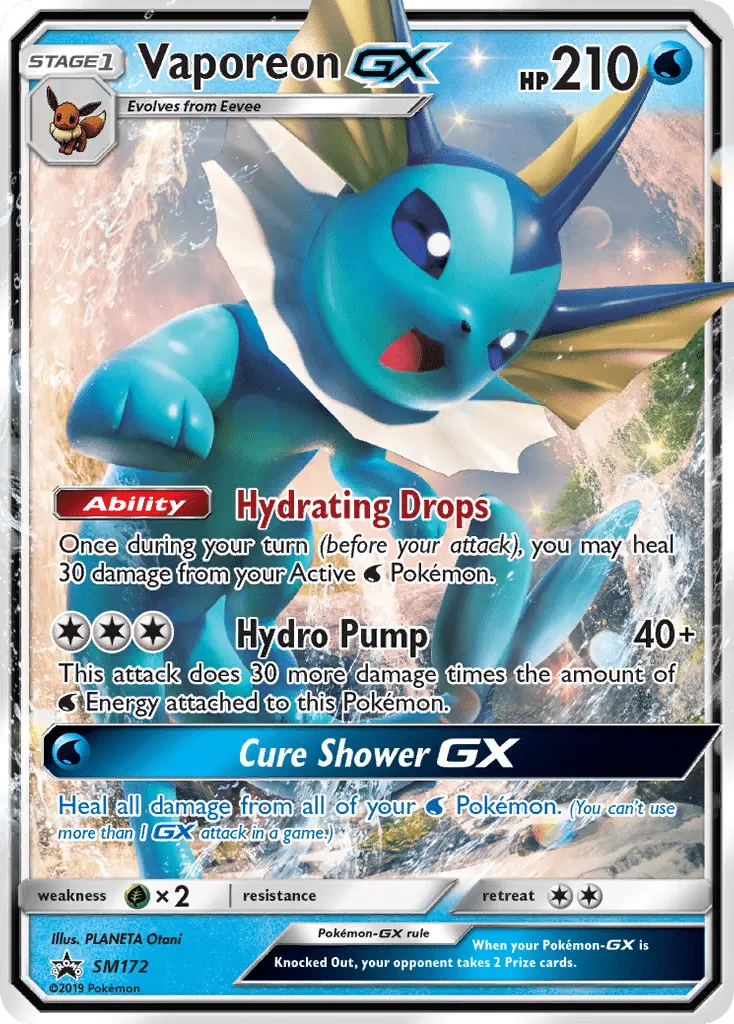 Vaporeon GX SM172 SM Black Star Promos Pokesingles