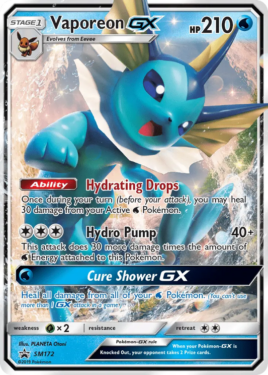 Vaporeon GX SM172 SM Black Star Promos Pokesingles