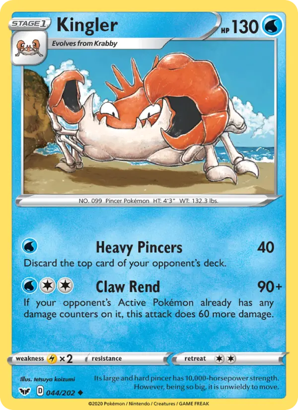 Kingler 44 Sword & Shield Pokesingles