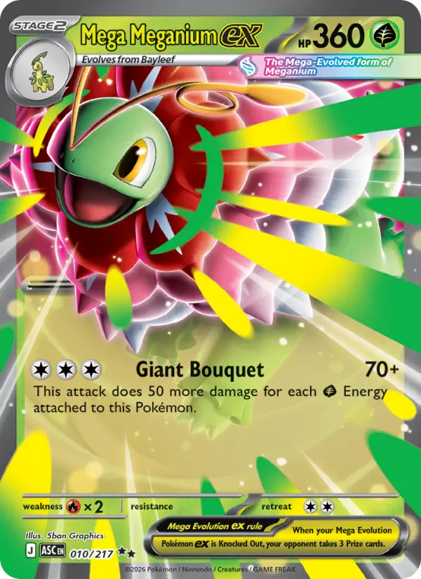 Mega Meganium ex 10 Ascended Heroes Pokesingles