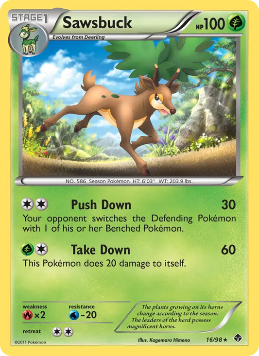 Sawsbuck 16 Emerging Powers Pokesingles