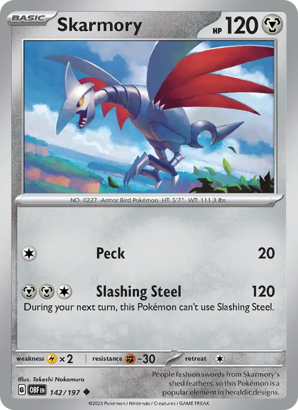Skarmory 142 Obsidian Flames Pokesingles