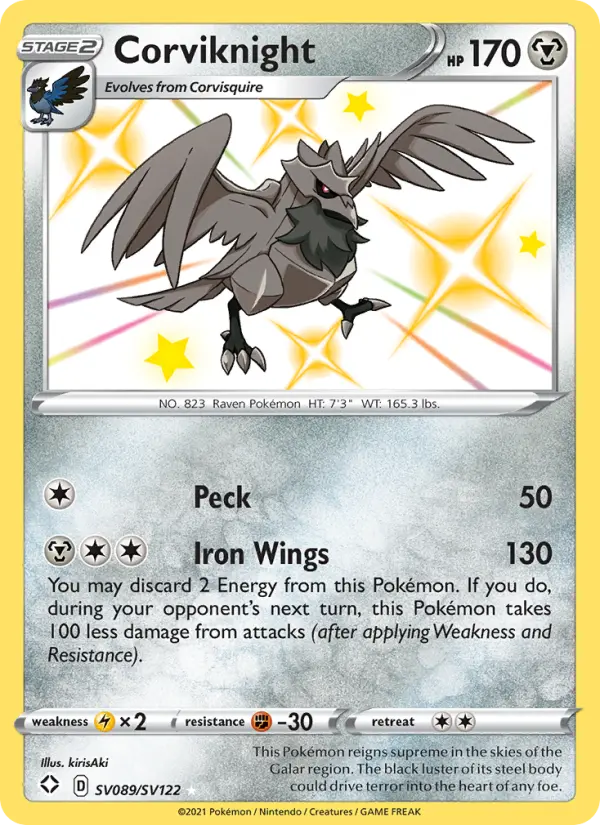 Corviknight SV089 Shining Fates Pokesingles