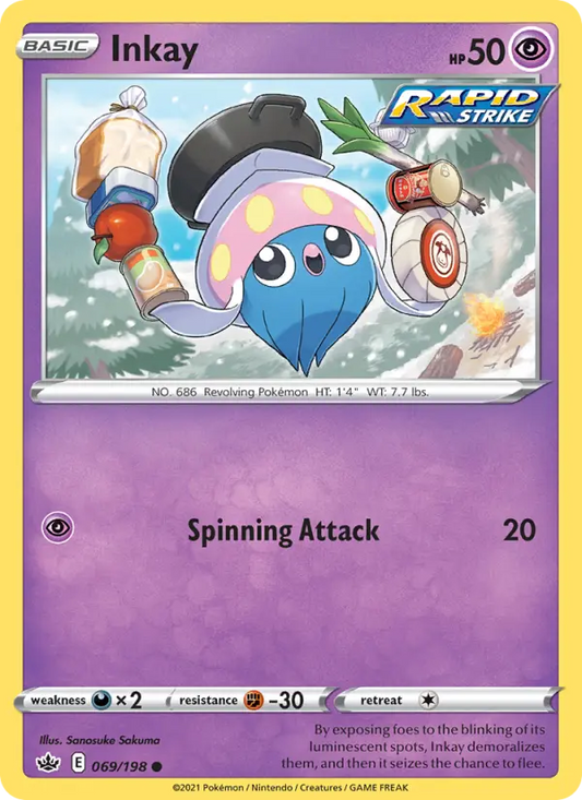 Inkay 69 Chilling Reign Pokesingles