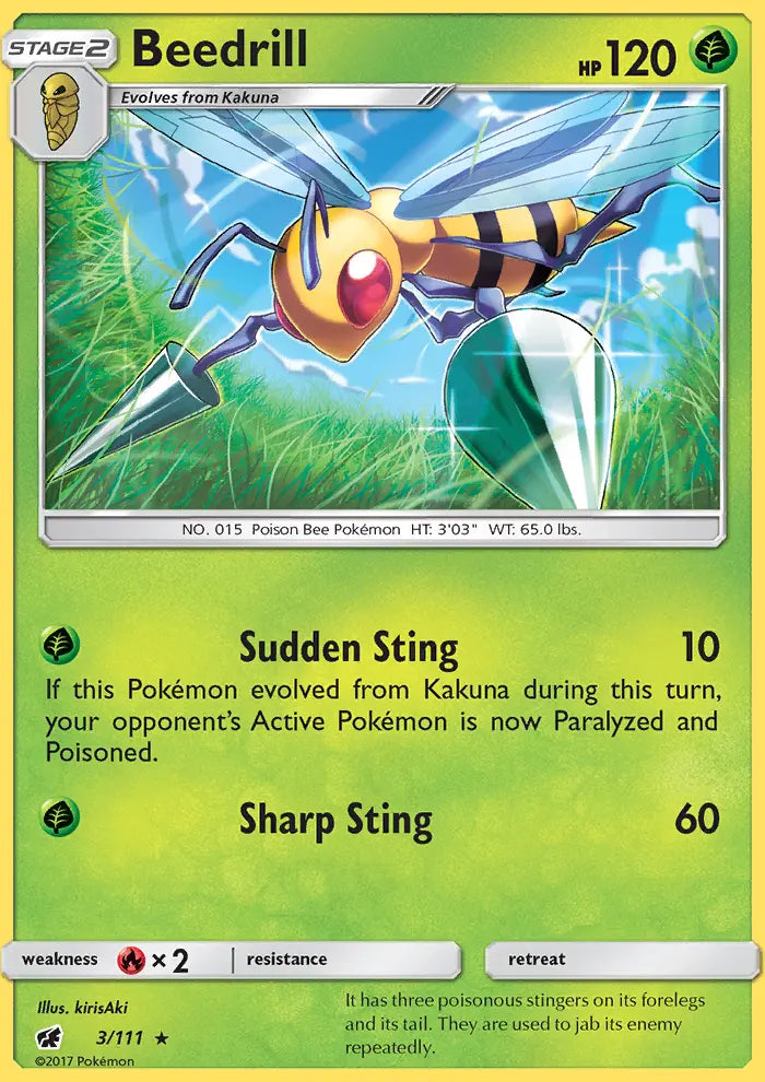 Beedrill 3 Crimson Invasion Pokesingles