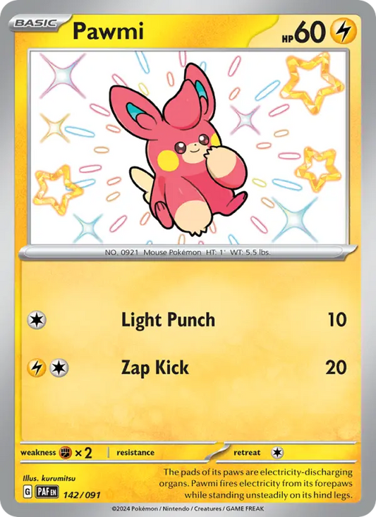 Pawmi 142 Paldean Fates Pokesingles