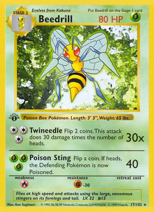 Beedrill 17 Base Set Pokesingles