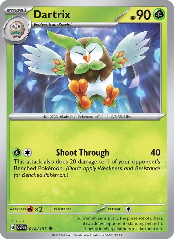 Dartrix 14 Obsidian Flames Pokesingles