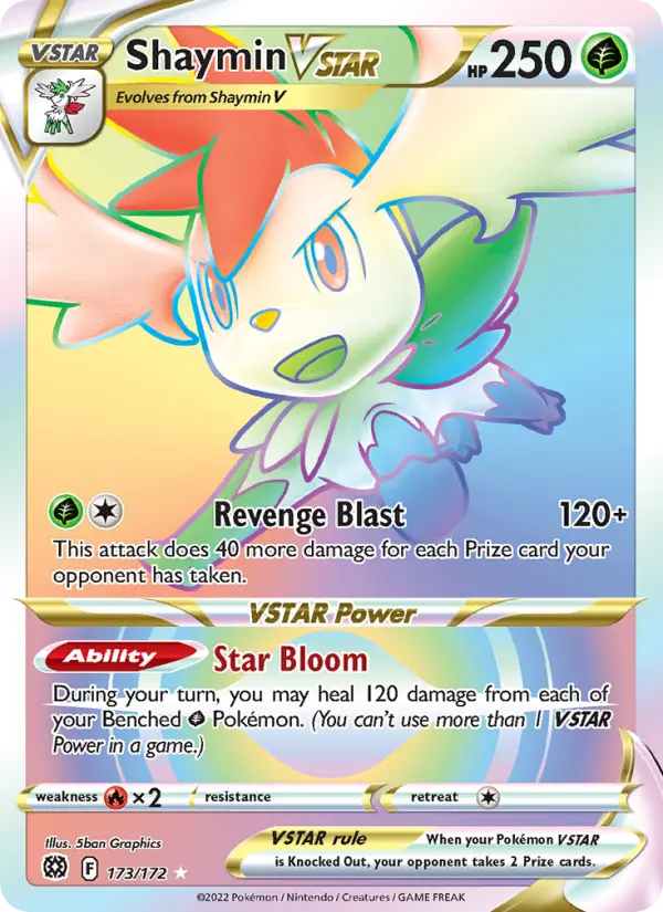 Shaymin VSTAR 173 Brilliant Stars Pokesingles