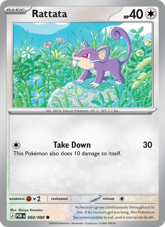 Rattata 60 Perfect Order Pokesingles