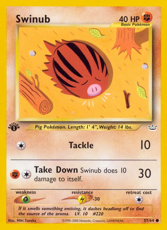 Swinub 57 Neo Revelation Pokesingles
