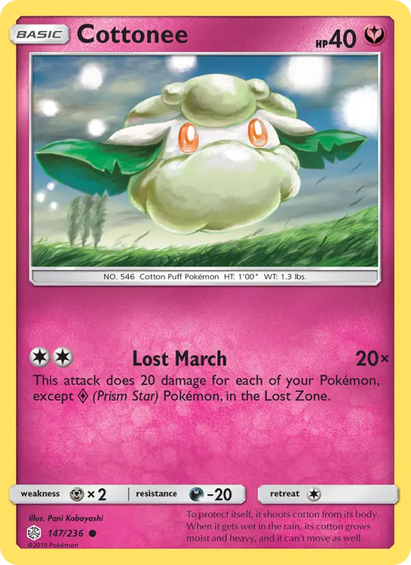 Cottonee 147 Cosmic Eclipse Pokesingles