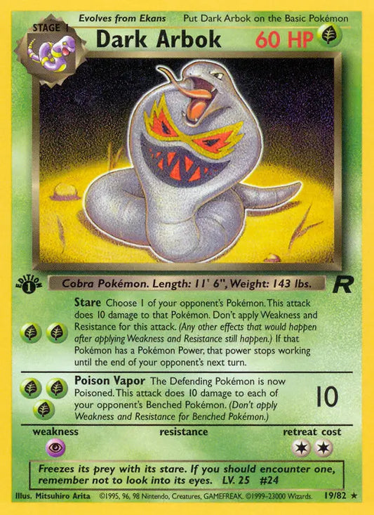 Dark Arbok 19 Team Rocket Pokesingles