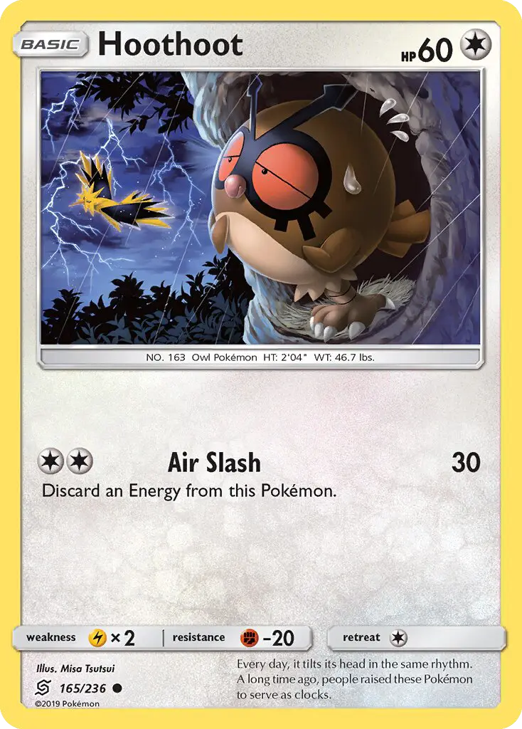 Hoothoot 165 Unified Minds Pokesingles