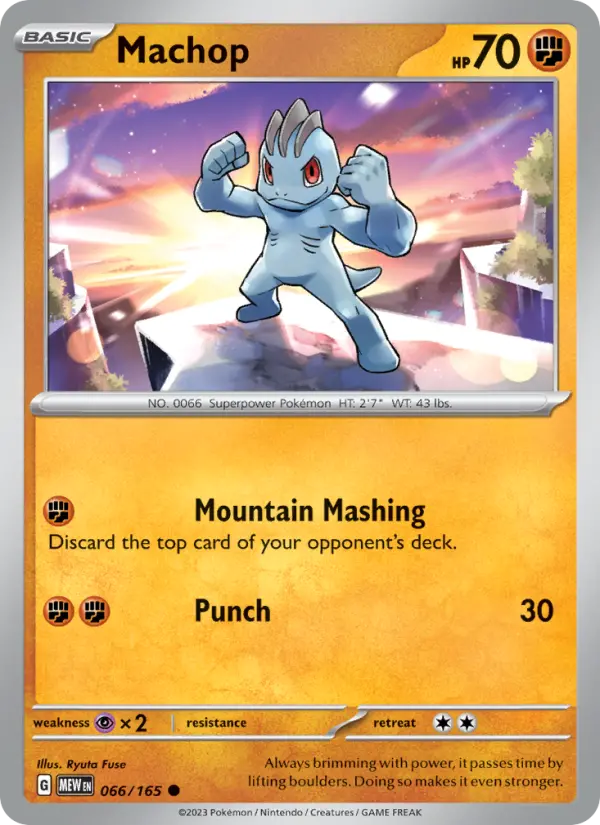 Machop 66 151 Pokesingles