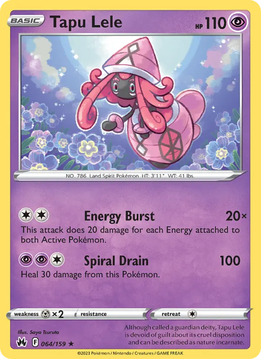 Tapu Lele 64 Crown Zenith Pokesingles