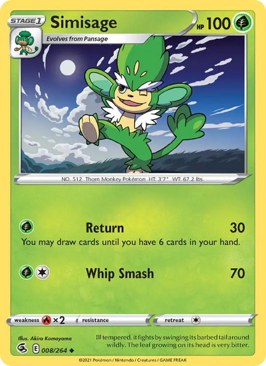 Simisage 8 Fusion Strike Pokesingles