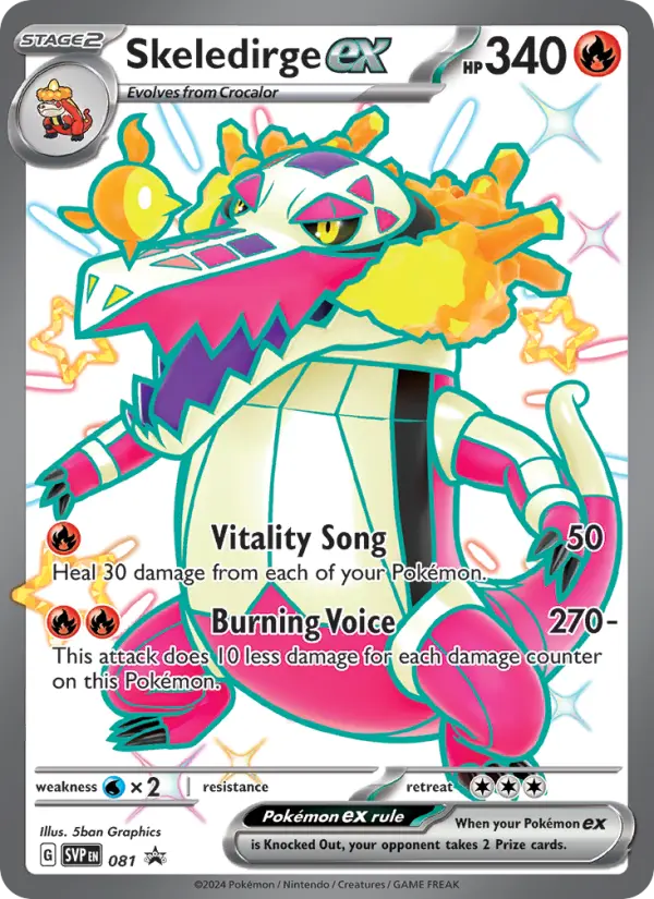 Skeledirge ex 81 SVP Black Star Promos Pokesingles