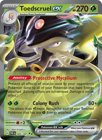 Toedscruel ex 5 Paldean Fates Pokesingles