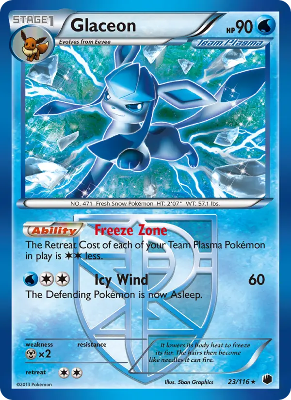 Glaceon 23 Plasma Freeze Pokesingles