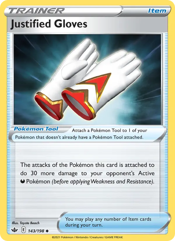 Justified Gloves 143 Chilling Reign Pokesingles