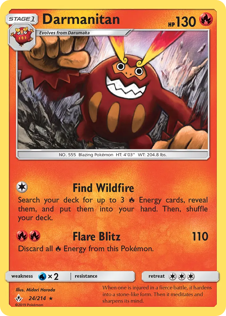 Darmanitan 24 Unbroken Bonds Pokesingles