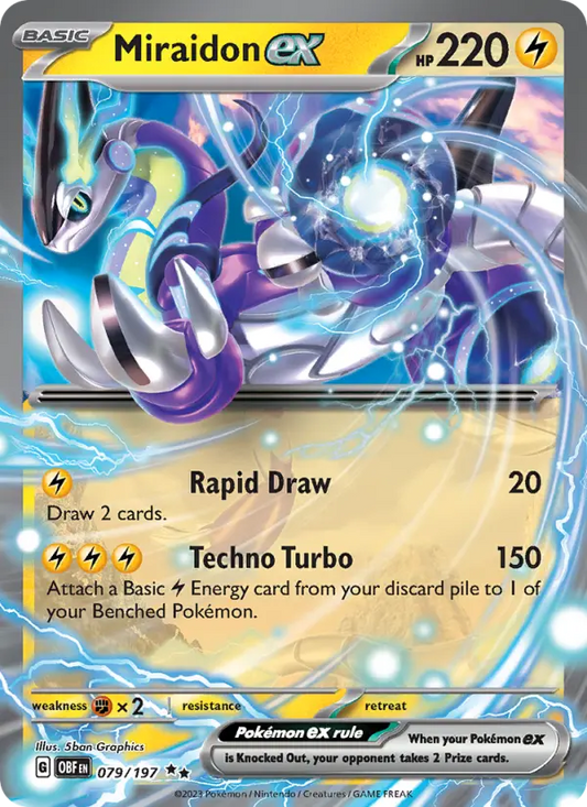 Miraidon ex 79 Obsidian Flames Pokesingles