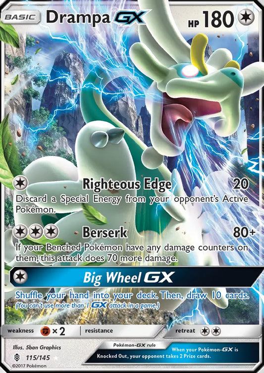 Drampa GX 115 Guardians Rising Pokesingles