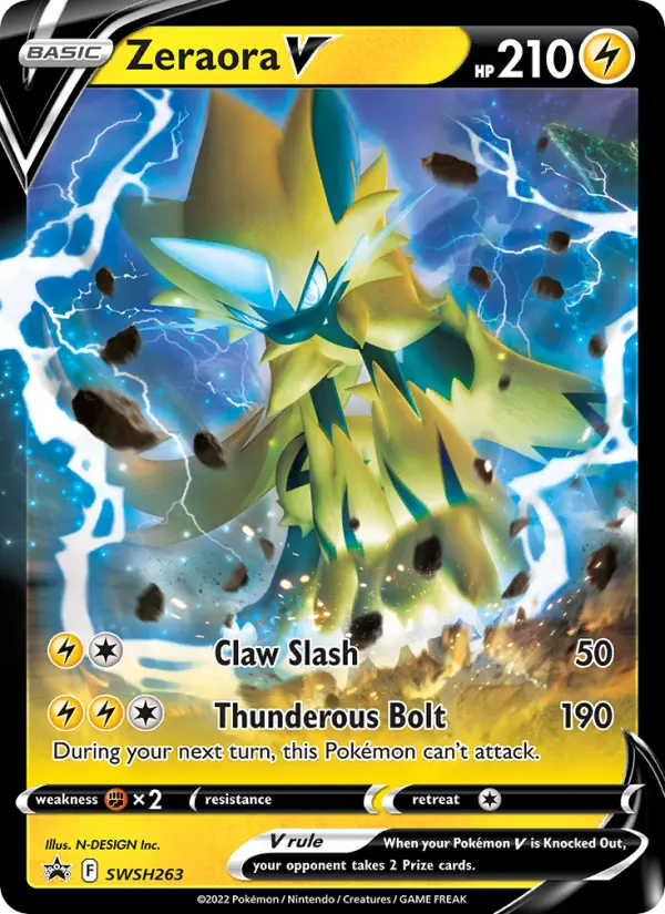 Zeraora V SWSH263 SWSH Black Star Promos Pokesingles