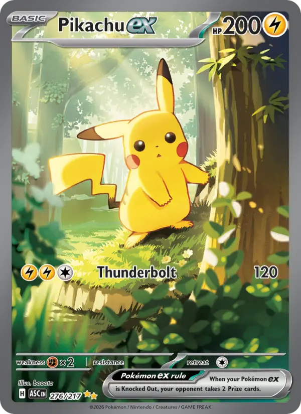 Pikachu ex 276 Ascended Heroes Pokesingles