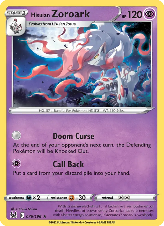 Hisuian Zoroark 76 Lost Origin Pokesingles