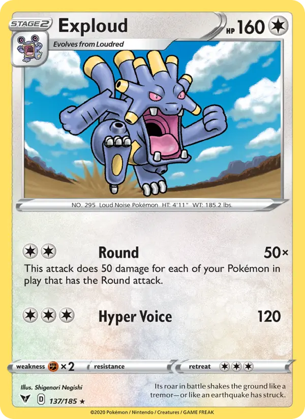 Exploud 137 Vivid Voltage Pokesingles