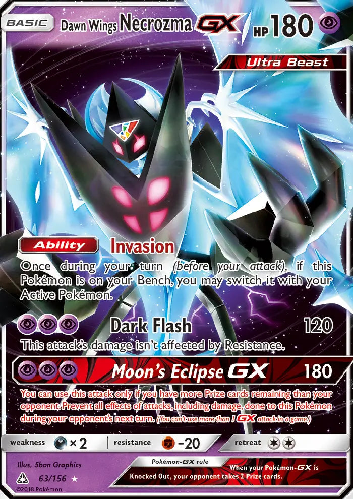 Dawn Wings Necrozma GX 63 Ultra Prism Pokesingles