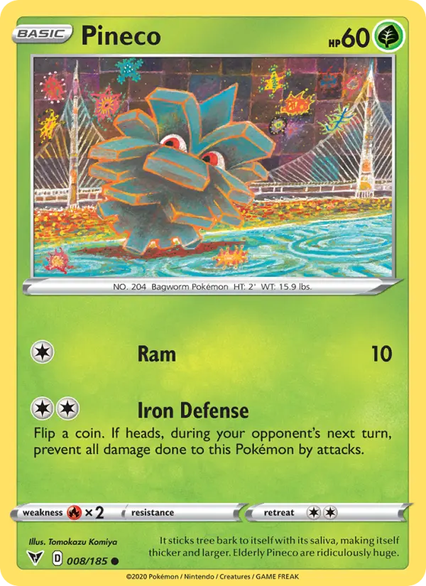 Pineco 8 Vivid Voltage Pokesingles