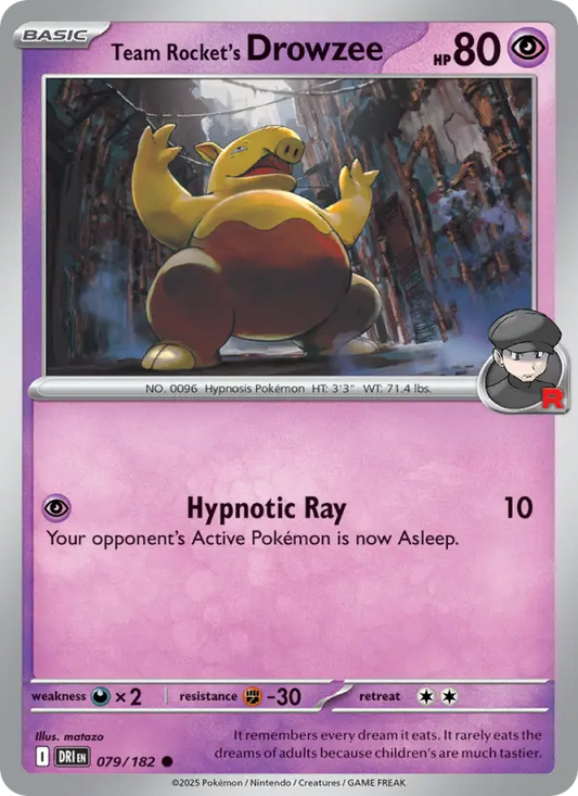 Team Rocket's Drowzee 79 Destined Rivals Pokesingles
