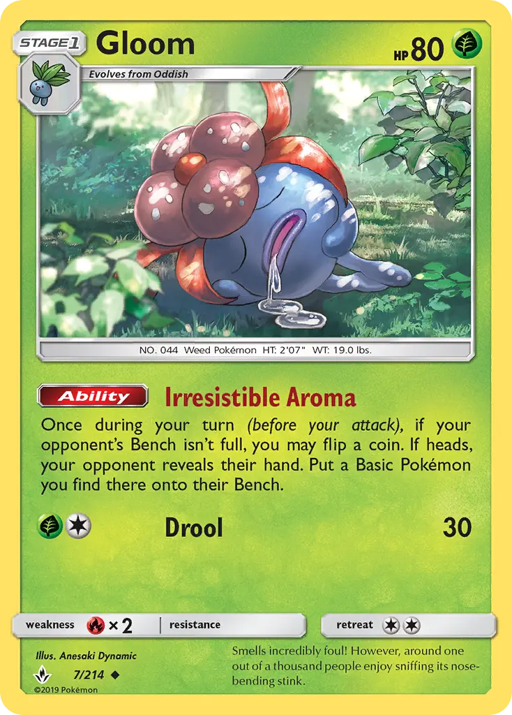 Gloom 7 Unbroken Bonds Pokesingles