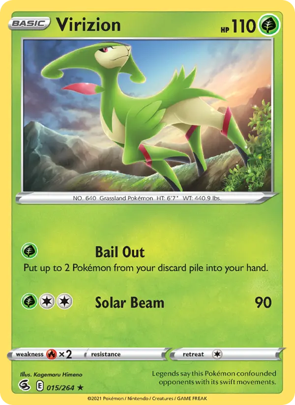 Virizion 15 Fusion Strike Pokesingles
