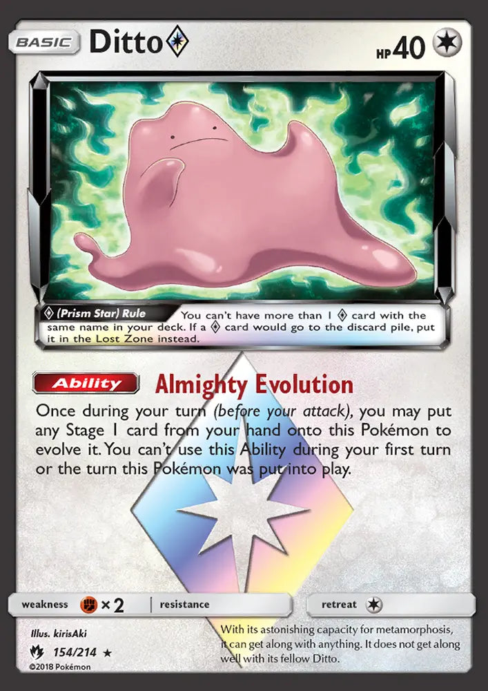 Ditto ◇ 154 Lost Thunder Pokesingles
