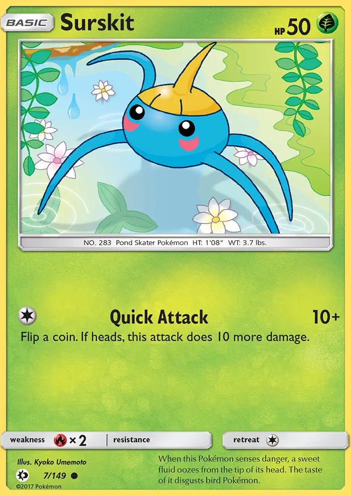 Surskit 7 Sun & Moon Pokesingles