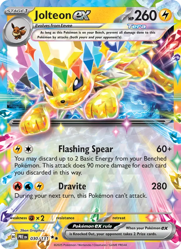 Jolteon ex 30 Prismatic Evolutions Pokesingles