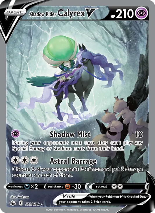 Shadow Rider Calyrex V 172 Chilling Reign Pokesingles