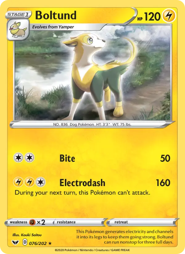 Boltund 76 Sword & Shield Pokesingles