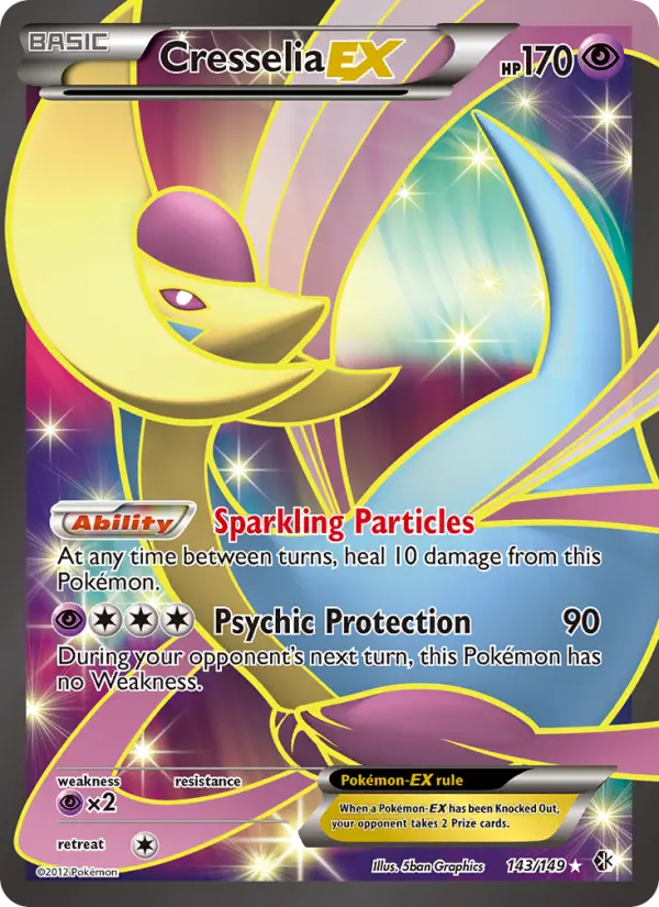 Cresselia-EX 143 Boundaries Crossed Pokesingles