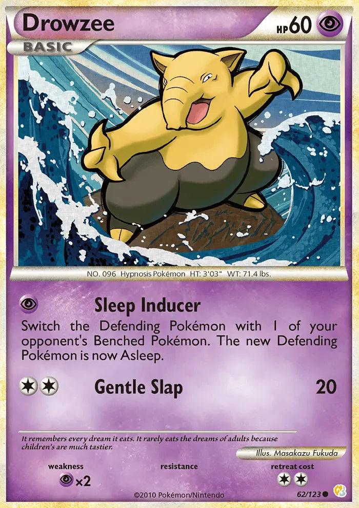 Drowzee 62 HeartGold SoulSilver Pokesingles