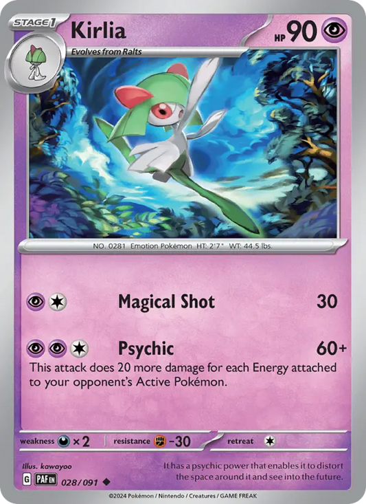 Kirlia 28 Paldean Fates Pokesingles
