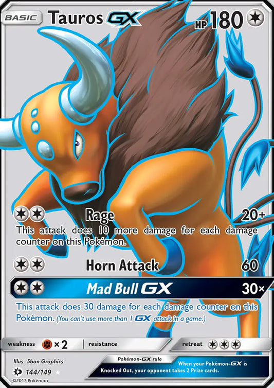 Tauros GX 144 Sun & Moon Pokesingles